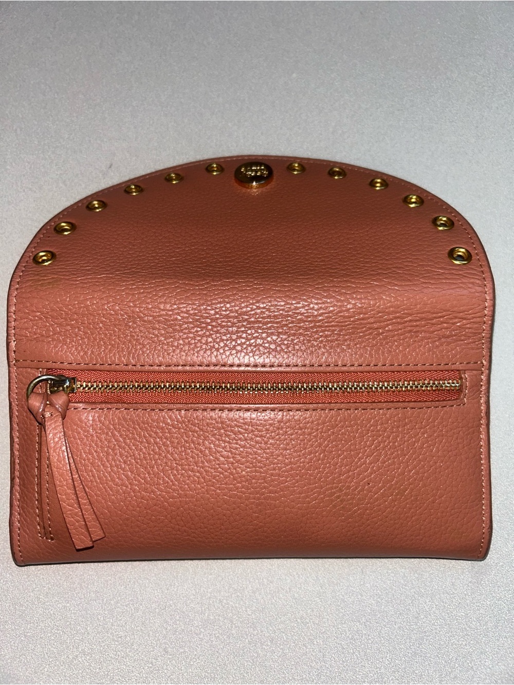 See By Chloe Rose-Tan Pebbled Leather Grommet Clutch with Gold Hardware - Picture 3 of 7